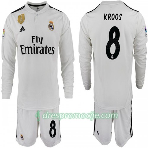 Real Madrid Dres KROOS 8 Dječji Domaći 2018/19 Dugim Rukavima Real Madrid Dres KROOS 8 Dječji Domaći 2018/19 Dugim Rukavima